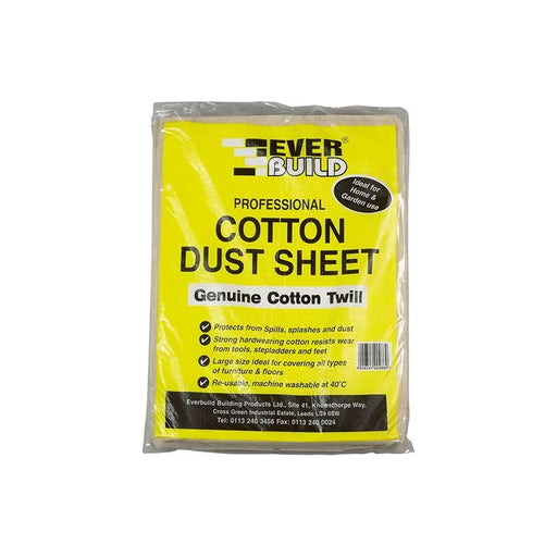 Everbuild Sika Cotton Dust Sheet Heavy Duty 3.6 x 2.7m