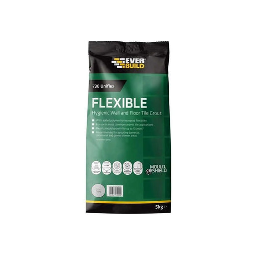 Everbuild Sika 730 Uniflex Tile Grout Grey 5kg