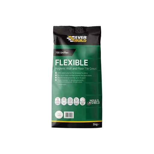 Everbuild Sika 730 Uniflex Hygienic Tile Grout 5kg