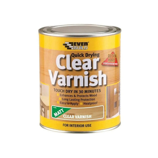 Everbuild Sika Quick Dry Wood Varnish Matt Clear 2.5 litre