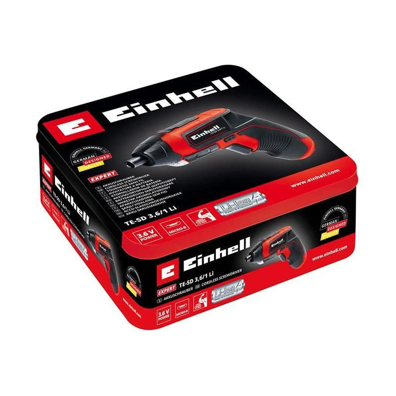 Einhell TE-SD 3.6V Cordless Screwdriver with Bit Set