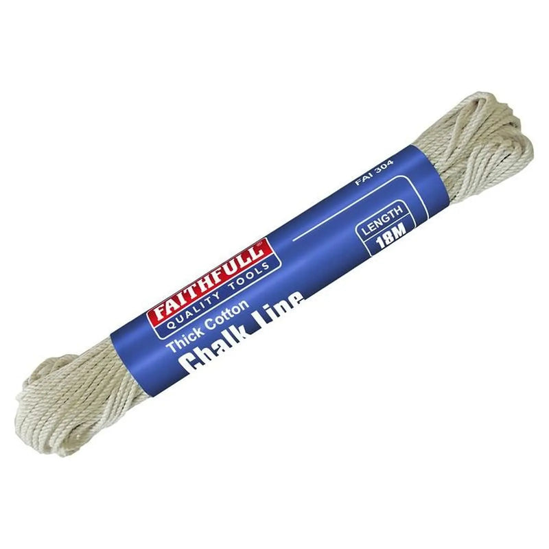 Faithfull 18m Heavy Duty Cotton Chalk Line Reel