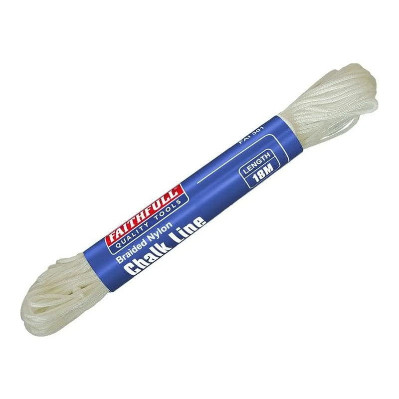 Faithfull Braided Nylon Chalk Line 18m Heavy Duty