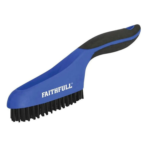 Faithfull Scratch Brush Soft Grip 4 x 16 Row Plastic