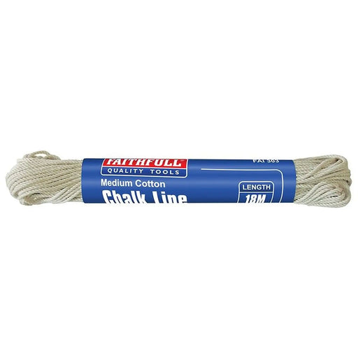 Faithfull Medium Cotton Chalk Line 18m Box of 12