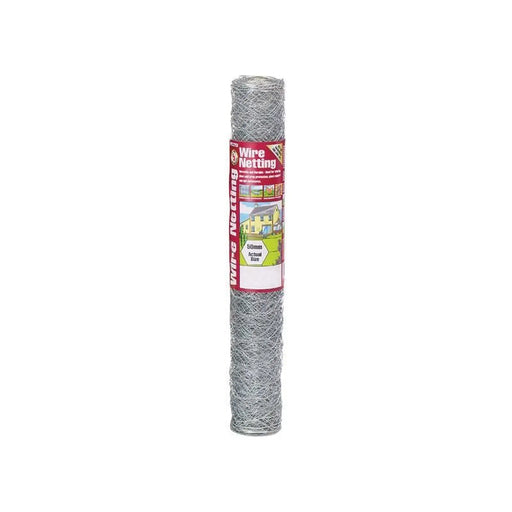 Gardman Galvanised Wire Netting 50mm² Hexagon, 10 x 0.6m