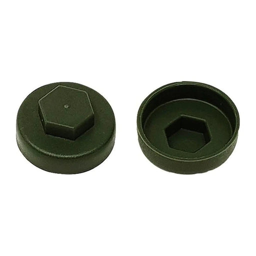 Forgefix TechFast Cover Cap Olive Green 19mm (Pack 100)