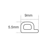 Faithfull EPDM Draught Excluder Brown 6M 9 x 5.5mm
