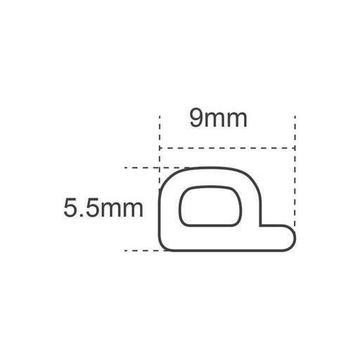 Faithfull EPDM Draught Excluder Brown 6M 9 x 5.5mm