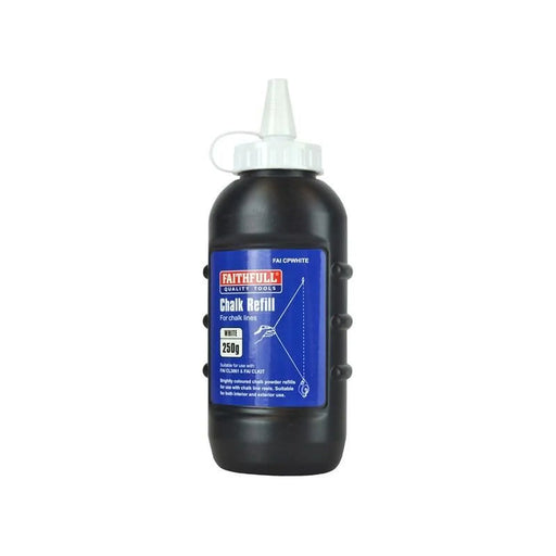 Faithfull Chalk Powder White 250g for DIY Projects