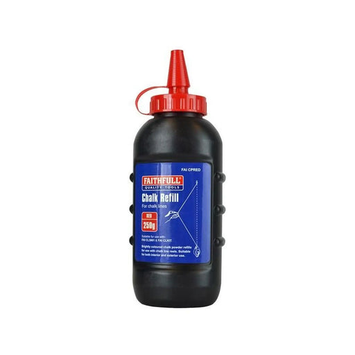 Faithfull Red Chalk Powder 250g for Measuring and Marking