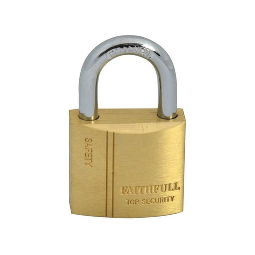 Faithfull FAIPLB30 Brass Padlock 30mm with 3 Keys