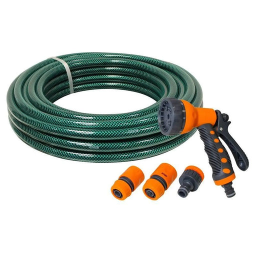Faithfull PVC Garden Hose 20m with Fittings & Spray Gun