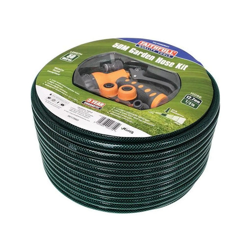 Faithfull PVC Garden Hose 50m with Fittings & Spray Gun