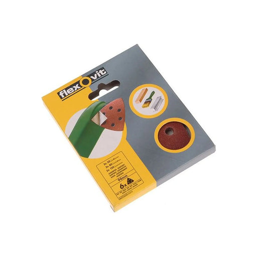 Flexovit Delta Hook & Loop Sanding Sheets 94mm Assorted (Pack 25)