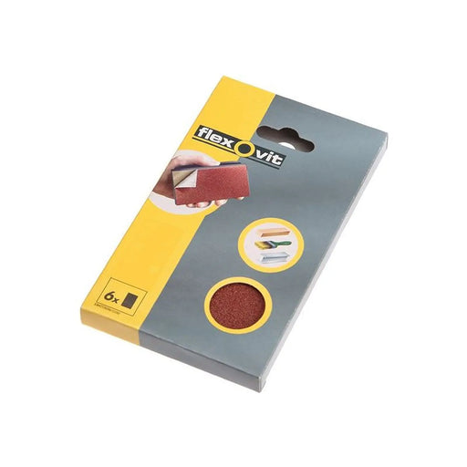 Flexovit Hook & Loop Sanding Block Refill Kit Coarse 50g (6)