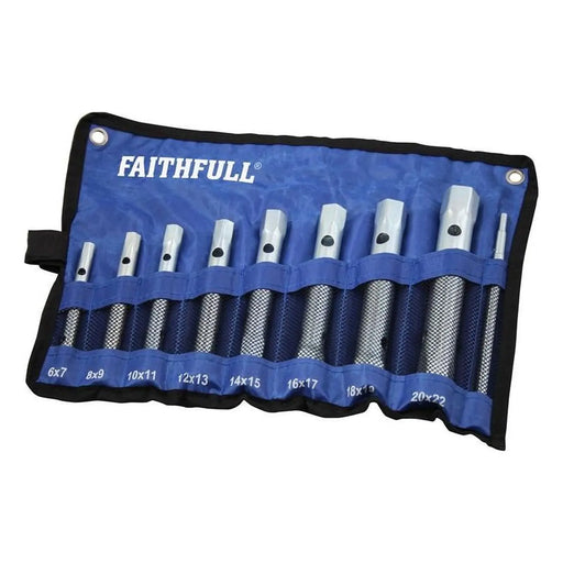 Faithfull 8 Piece Box Spanner Set with Durable Storage Roll
