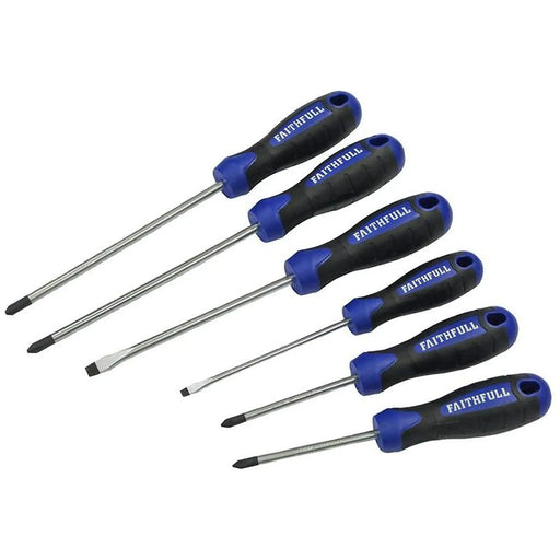 Faithfull Boxed Soft Grip Screwdriver Set 6 Piece