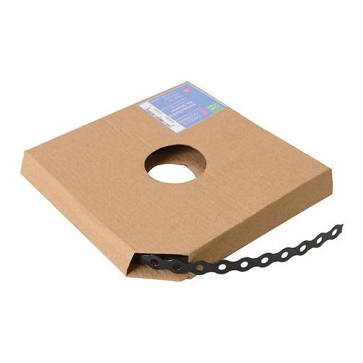 Forgefix Black Plastic Coated Pre-Galvanised Band 12mm x 0.8 x 10m Box 1
