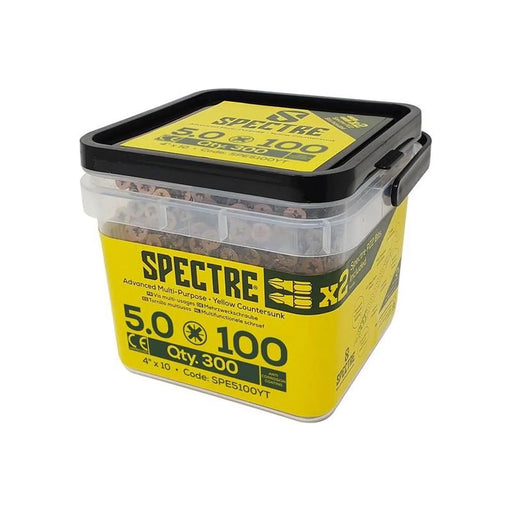 Forgefix Spectre™ PZ Compatible Wood Screw CSK ZYP 5.0 x 100mm Tub 300