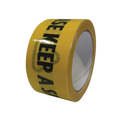 Faithfull Laminated Self-Adhesive Hazard Tape Social Distance Black/Yellow 50mm x 33m