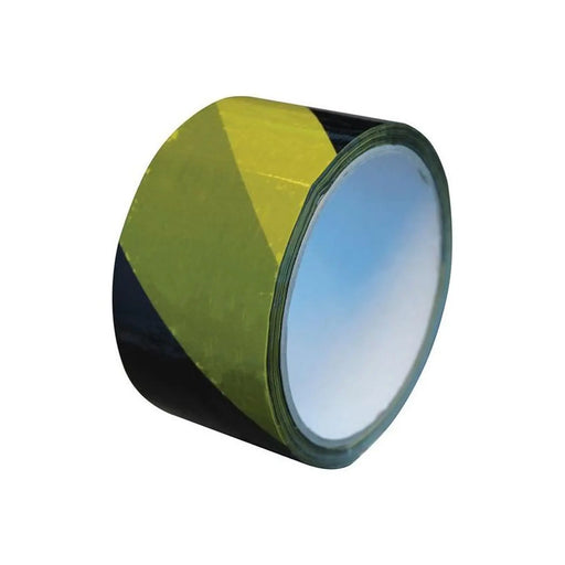 Faithfull Economy Self-Adhesive Hazard Tape Black/Yellow 50mm x 33m