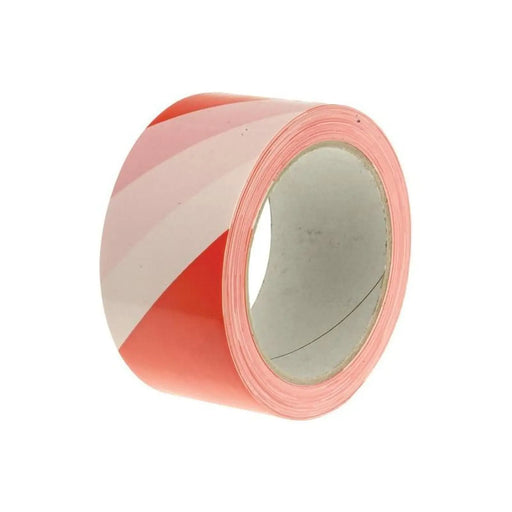Faithfull Economy Self-Adhesive Hazard Tape Red/White 50mm x 33m