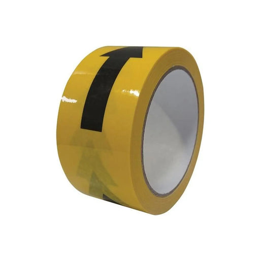 Faithfull Laminated Self-Adhesive Hazard Tape Arrows Black/Yellow 50mm x 33m
