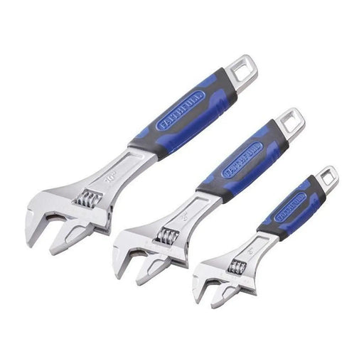 Faithfull Adjustable Spanner Set 3 Piece with Soft Grip