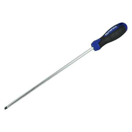 Faithfull Soft Grip Screwdriver Flared Slotted Tip 10.0 x 250mm