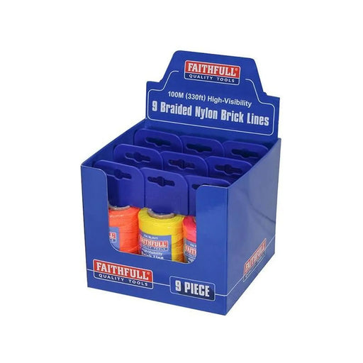 Faithfull Brick Line Replacement Dispenser Reel CDU, 9 Piece