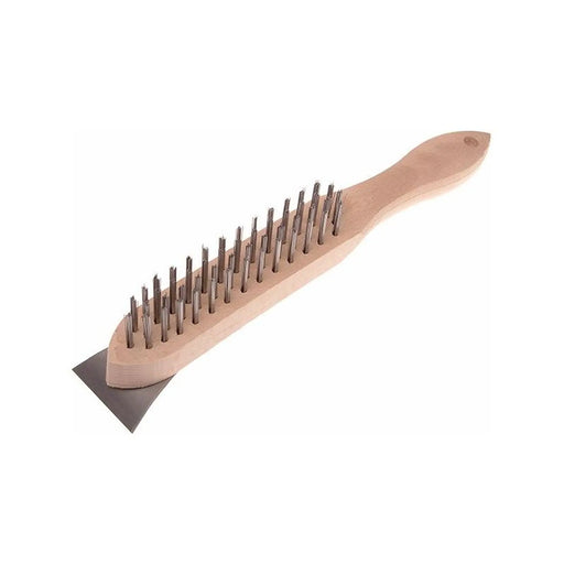 Faithfull 580/4S Lightweight Scratch Brush with Scraper - 4 Row