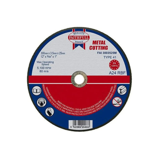 Faithfull Metal Cut Off Disc 300 x 3.5 x 25.4mm