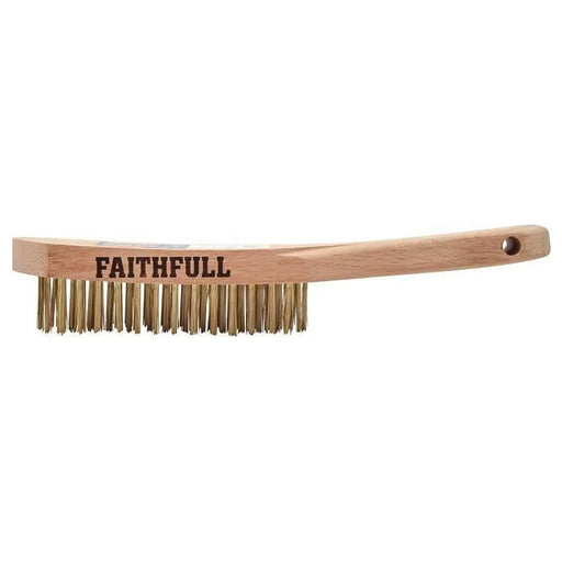 Faithfull Brass Scratch Brush Four Row Heavy Duty Tool