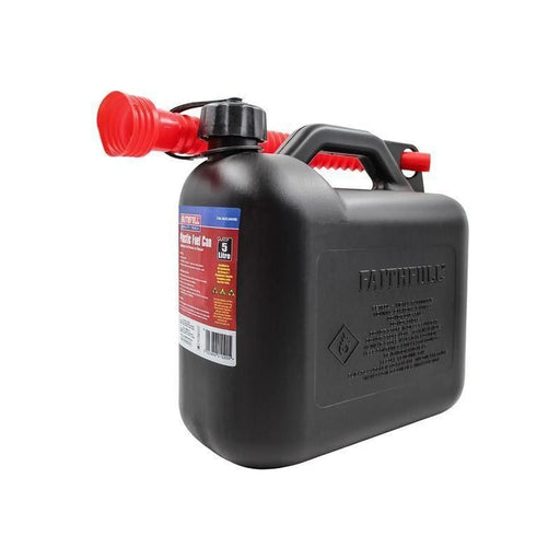 Faithfull Plastic Fuel Can Black 5 litre