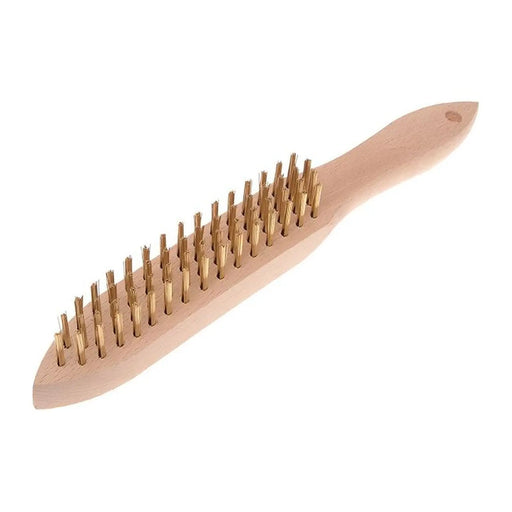 Faithfull 680/B4 Brass Wire Scratch Brush - 4 Row