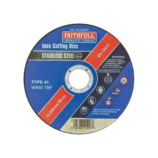 Faithfull Inox Cutting Disc 115 x 1.2 x 22.23mm