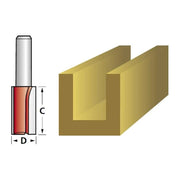 Faithfull Router Bit TCT Single Flute 4.0 x 11mm 1/4in Shank