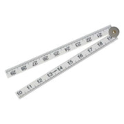 Faithfull Folding Rule White ABS Plastic 1m (36in)