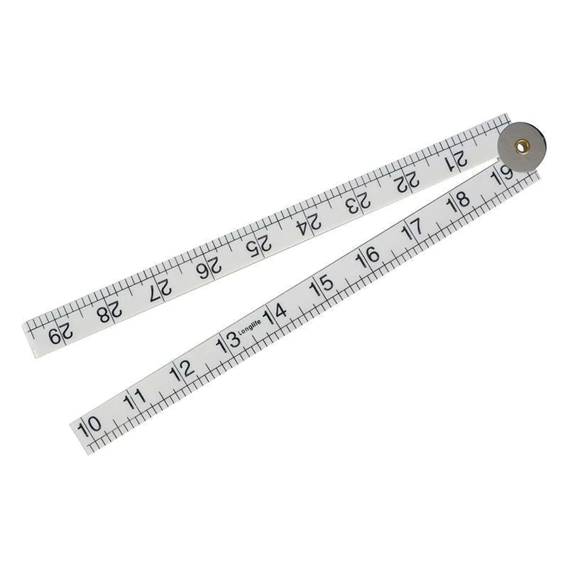 Faithfull Folding Rule White ABS Plastic 1m (36in)