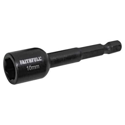 Faithfull Magnetic Impact Nut Driver 10mm x 1/4in Hex
