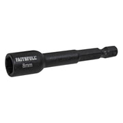Faithfull Magnetic Impact Nut Driver 8mm x 1/4in Hex