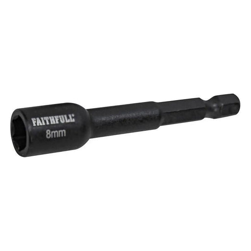 Faithfull Magnetic Impact Nut Driver 8mm x 1/4in Hex