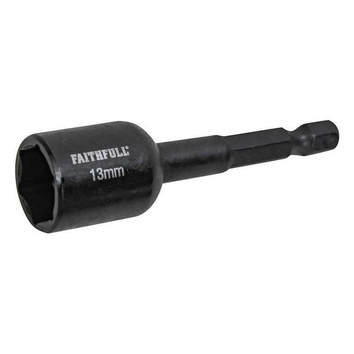 Faithfull Magnetic Impact Nut Driver 13mm x 1/4in Hex