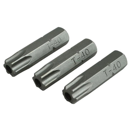 Faithfull Security S2 Grade Steel Screwdriver Bits T40S x 25mm (Pack 3)