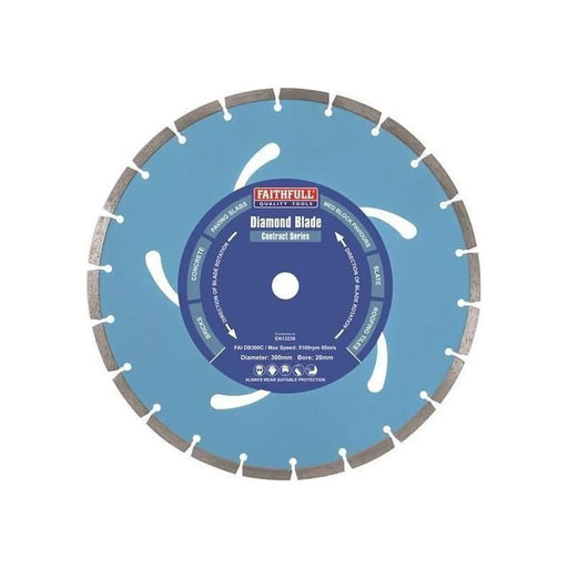 Faithfull Contract Diamond Blade 300mm 20mm Heavy Duty