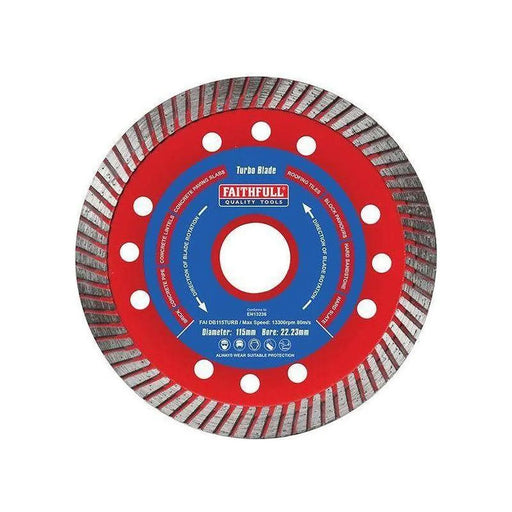 Faithfull Turbo Cut Diamond Blade 115 x 22mm