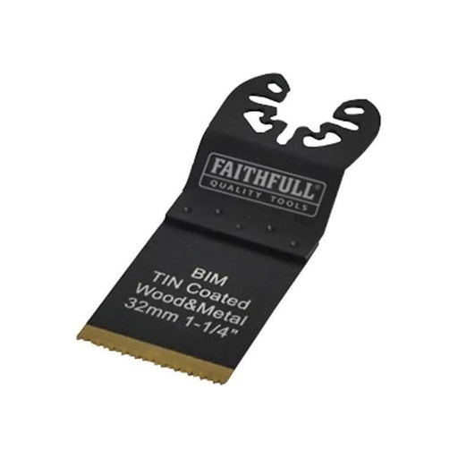 Faithfull Multi-Functional Tool Bi-Metal Flush Cut TiN Coated Blade 32mm