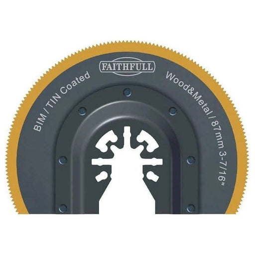 Faithfull Multi-Functional Tool Bi-Metal Radial Saw TiN Coated Blade 87mm