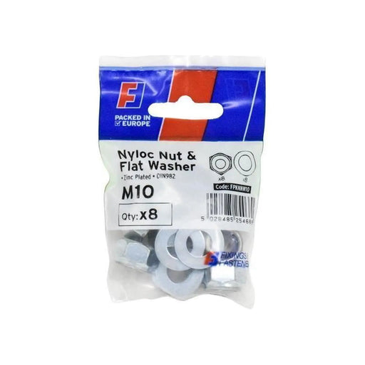 Forgefix Nyloc Nut & Washer M10 ForgePack 8